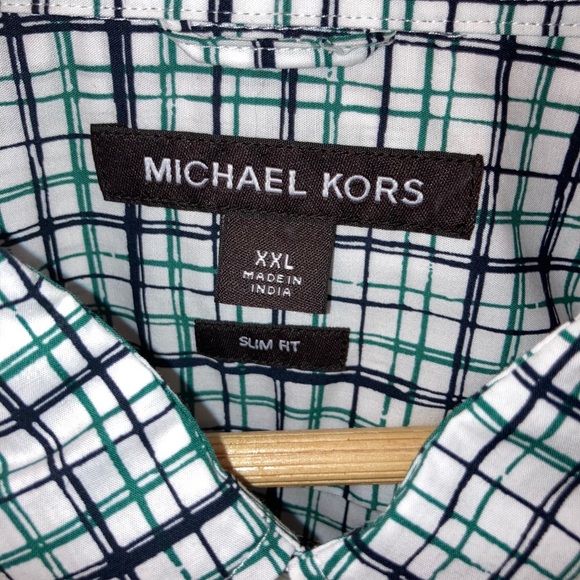 NWT MICHAEL KORS Button Up Shirt Short Sleeve XXL​ - Picture 5 of 11